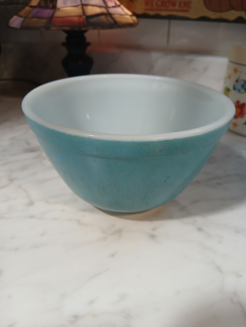Small Blue PYREX Mixing 401 bowl